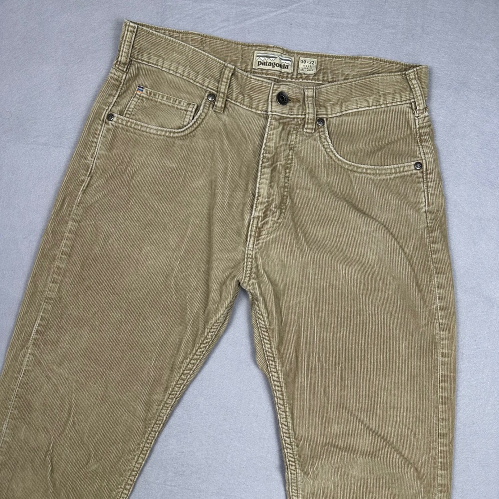 Patagonia Straight Fit Cords Mens Tan Corduroy Organic Cotton Pants 30x32 55930